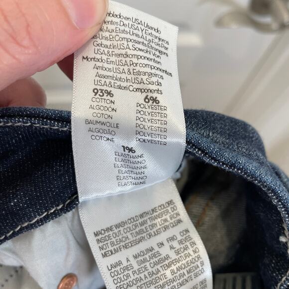 Mother Jeans The Looker Ankle Fray Partner in Crime Wash Dark Distressed 29 - Picture 5 of 8